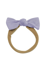 Tiny Nylon Bow in Taro