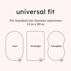 Oval Bassinet Sheet in Blush
