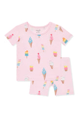 Short Sleeve Pajamas in Sakura Ice Cream