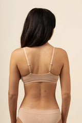 Women's Scoop Neck Bralette in Chai