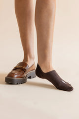 Women's No Show Socks 3-Pack in Cafe