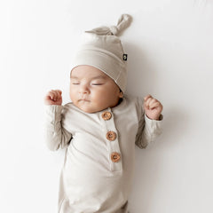 Knotted Gown with Hat Set in Oat