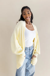 Chunky Knit Women's Oversized Cardigan in Chamomile