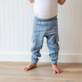 Fleece Cargo Pants in Slate