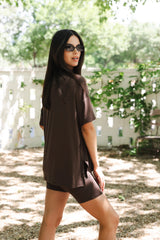 Women’s Biker Short Set in Espresso