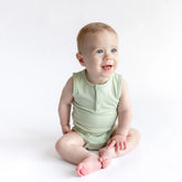 Sleeveless Bodysuit in Basil