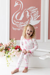 Long Sleeve Pajamas in Toile Ballet
