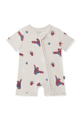 Zipper Shortall Romper in Spider-Man