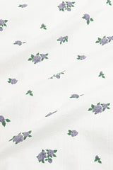 Pointelle Zippered Footie in Spray Rose