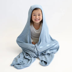 Toddler Hooded Bath Towel in Slate