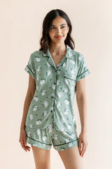 Women's Short Sleeve Pajama Set in Koala