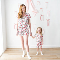 Short Sleeve Pajamas in Strawberry Fields