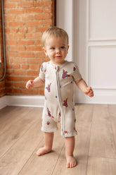 Zipper Shortall Romper in Spider-Man