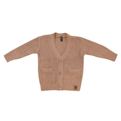 Chunky Knit Oversized Cardigan in Latte