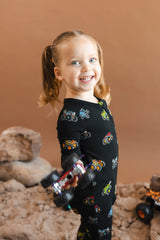 Zippered Romper in Monster Truck