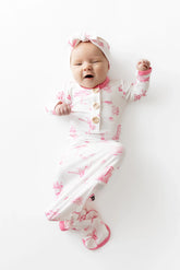 Knotted Gown with Bow Set in Toile Ballet