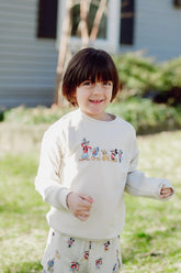Sweatshirt in Mickey and Friends on Ecru