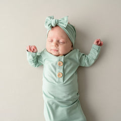 Knotted Gown with Bow Set in Sage