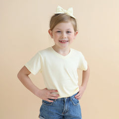 Toddler V-Neck Tee in Chamomile