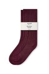 Knee High Socks in Burgundy