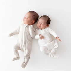 Zippered Footie in Oat