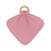 Lovey in Apple Blossom with Removable Wooden Teething Ring