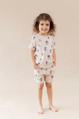Short Sleeve Jogger Set in Mickey Mouse and Friends