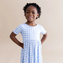 Twirl Dress in Gingham Breeze