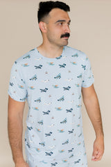 Men's Crew Neck Tee in Take Off