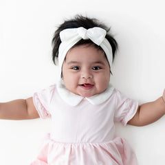 Peter Pan Collar Bodysuit Dress in Sakura