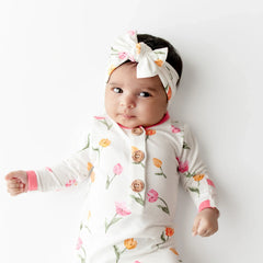 Knotted Gown with Bow Set in Tulip