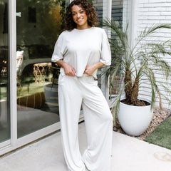 Women's Wide Leg Pant in Oat