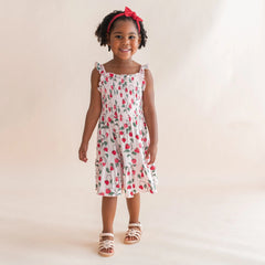 Smocked Dress in Strawberry Fields