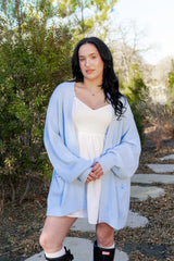 Chunky Knit Women's Oversized Cardigan in Breeze
