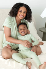 Women's Short Sleeve Pajama Set in Basil