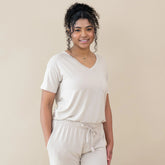 Women’s Relaxed Fit V-Neck in Oat