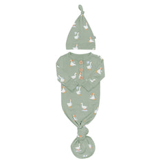 Knotted Gown with Hat Set in Silly Goose