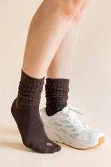 Adult Scrunch Socks in Espresso