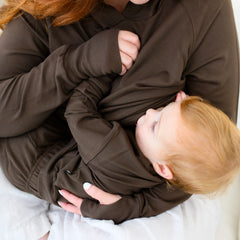 Women's French Terry Nursing Hoodie in Espresso