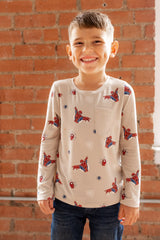 Long Sleeve Toddler Crew Neck Tee in Spider-Man