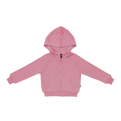 Fleece Zip Up Hoodie in Apple Blossom