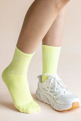 Adult Crew Socks in Citron