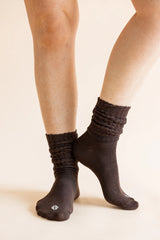 Adult Scrunch Socks in Espresso