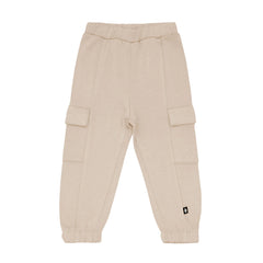 Fleece Cargo Pants in Almond