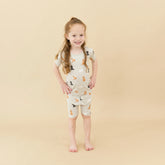 Short Sleeve Pajamas in Fluffy Dog