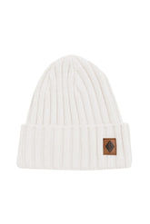 Chunky Knit Ribbed Beanie in Oat