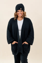 Chunky Knit Women's Oversized Cardigan in Midnight