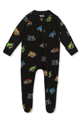 Zippered Footie in Monster Truck