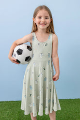 Tank Twirl Dress in Soccer