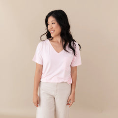 Women’s Relaxed Fit V-Neck in Sakura